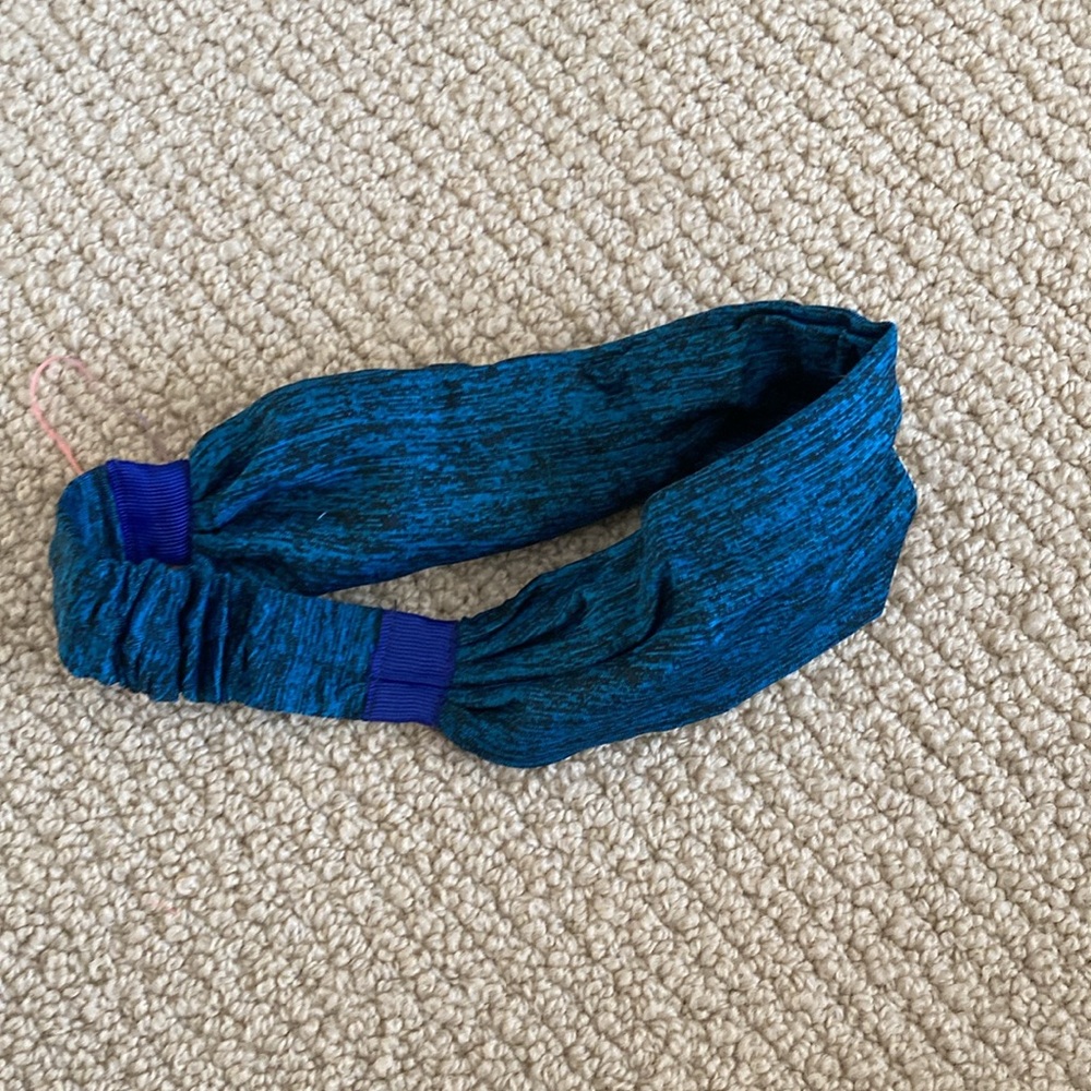 NEW Women’s Activewear Headband Dark Blue Heathered Stretchy One Size Athletic